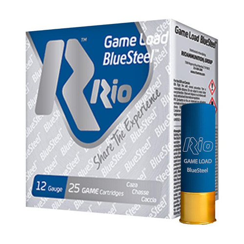 Rio Blue Steel Shotgun Shells 12 Gauge 2-3/4" #6 Shot 1-1/8 oz Box of 25
