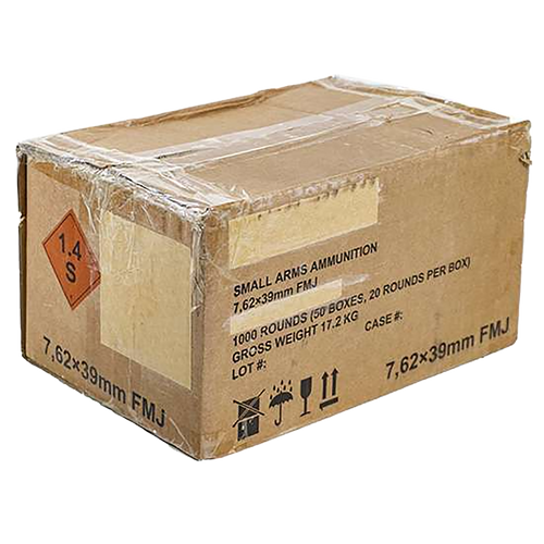 Century Arms 7.62x39mm Ammo 123 Grain FMJ 1000 Rounds Century Arms 7.62x39mm Ammo 123 Grain FMJ 1000 Rounds