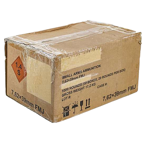 Century Arms 7.62x39mm Ammo 123 Grain FMJ 1000 Rounds