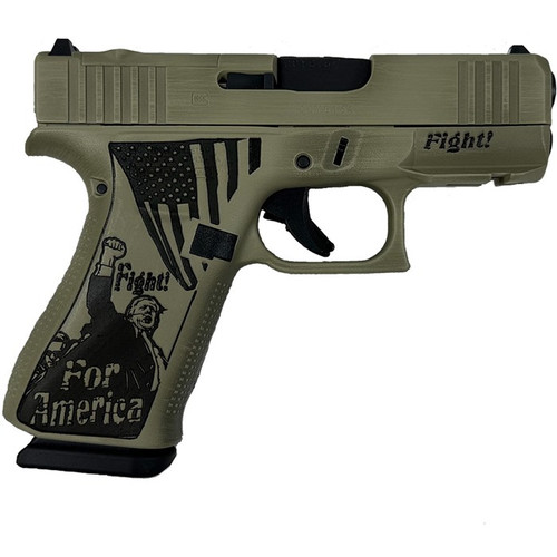 Glock 43X MOS 9mm Luger Pistol 3.41" Barrel 10+1 Round Distressed Verde