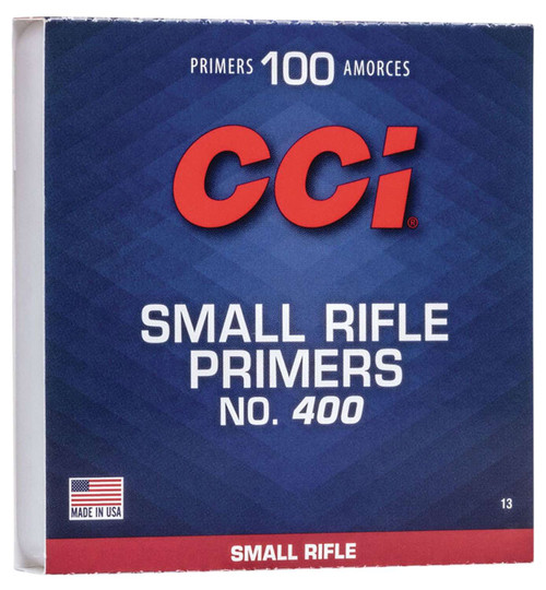 CCI Standard Rifle No. 400 Small Rifle Primer 100 Per Box 10 Boxes Per Case Total 1000