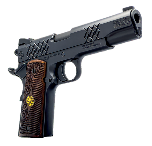 Dickinson DKSN45BM 1911 45 ACP Pistol 5" Barrel 8+1 Round Matte Black Slide Wood Grips Matte Black Frame