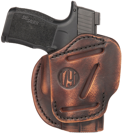 1791 Gunleather 3WH-2-VTG-A 3-Way IWB/OWB Holster Size 02 Vintage Leather Ruger LCP S&W Bodyguard Glock 42 Ambidextrous