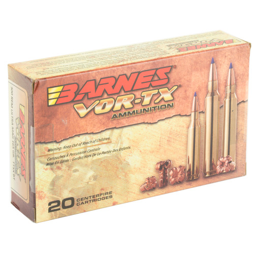 Barnes VOR-TX 300 Remington Ultra Magnum Ammo 165 Grain Barnes Tipped Triple-Shock X Polymer Tip Lead Free Box of 20 - Image 1