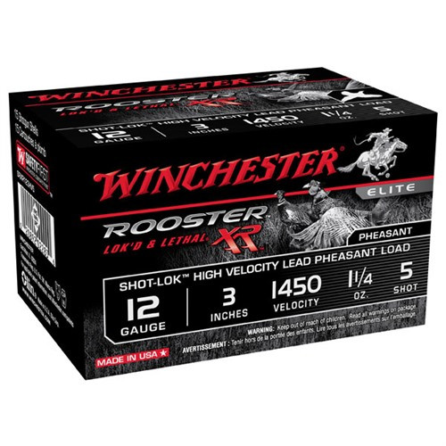Winchester Rooster XR 12 Gauge Ammo 3" #5 1-1/4 oz Box of 10 Winchester Rooster XR 12 Gauge Ammo 3" #5 1-1/4 oz Box of 10