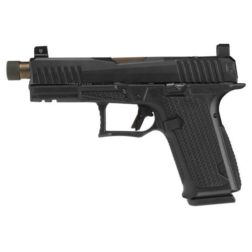 Lone Wolf Distributors Dusk19 9mm Luger Pistol 4.6" Threaded Barrel 15+1 Rounds Bronze Barrel Black Frame - Image 1