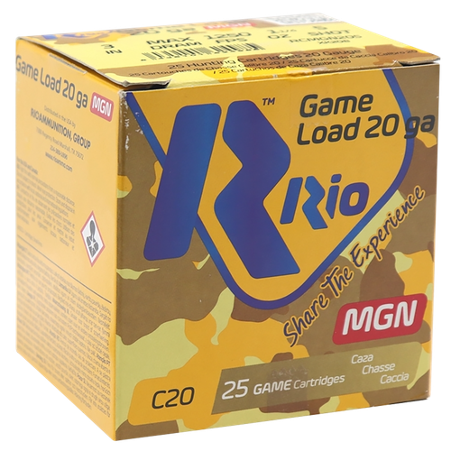 Rio Small Game Load Shotshell 20 Gauge 3" #5 Shot 1-1/4 oz Box of 25