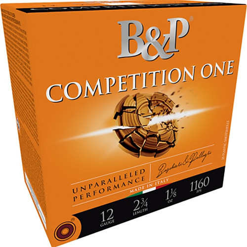 Baschieri & Pellagri Competition One 12 Gauge Ammo 2-3/4" 1-1/8 oz #8 Shot Case of 250 (10 Boxes of 25)