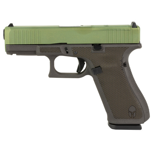 Glock 45 9mm Luger Pistol 4.02" Barrel 17+1 Round Skydas Green Slide Cobalt Frame - Image 1
