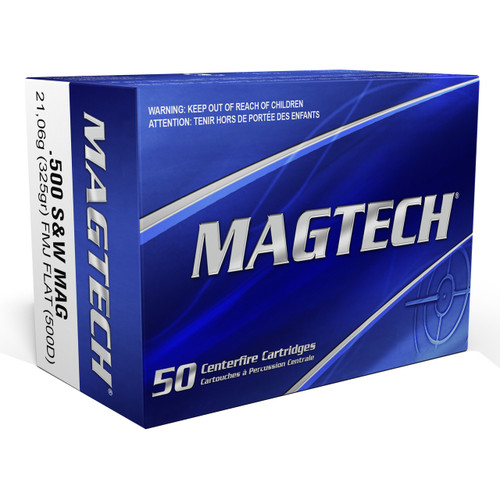 Magtech 500 S&W Ammo 325 Grain Full Metal Jacket Box of 20