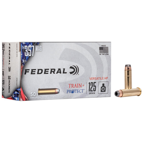 Federal Train & Protect 357 Magnum Ammo 125 Grain JHP Box of 50