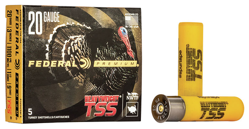 Federal Heavyweight TSS 20 Gauge Ammo 3" 1-1/2 oz #9 Shot 5 Rounds