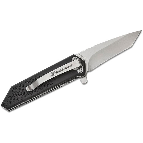 Smith & Wesson Extreme Ops Folding Knife 2-1/2 Inch Tanto Blade Black