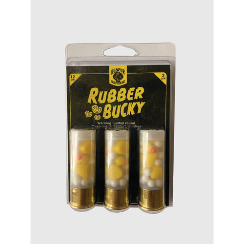 Reaper Defense Rubber Bucky 12 Gauge Ammo 2-3/4" Plastic Shot and Ducks 3PK