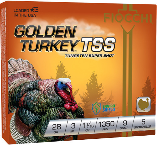 Fiocchi Golden Turkey TSS 28 Gauge Ammo 3" #9 1-1/16 oz Box of 50