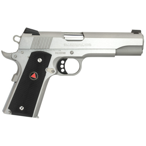 Colt Delta Elite 10mm Auto Pistol 5" Barrel 8+1 Round Stainless Slide Black Grip Stainless Frame