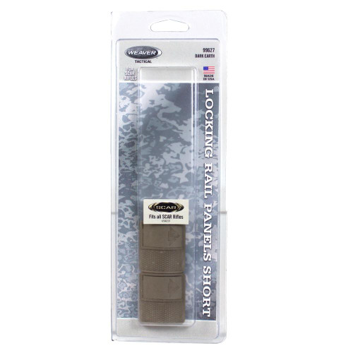 Weaver Short Locking Rail Panels 1.6 Inch Dark Earth 2 Pack
