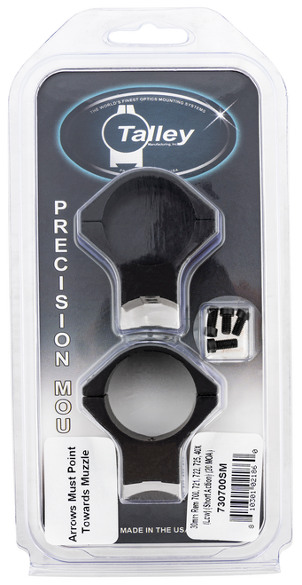 Talley Lightweight 2-Piece 20 MOA Scope Mount 30mm Rings Remington 700 Short Action Matte Black Low