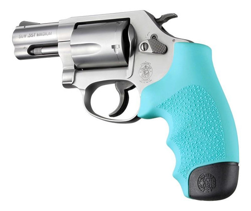 Hogue Rubber Monogrip for S&W J Frame, Aqua