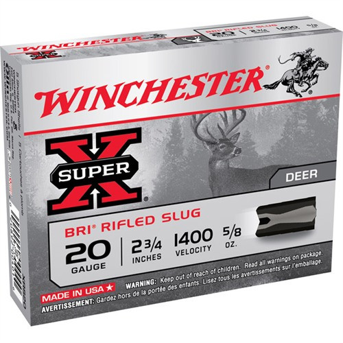 Winchester Super-X 20 Gauge Ammo 2-3/4" 5/8 oz Sabot Slug Box of 5