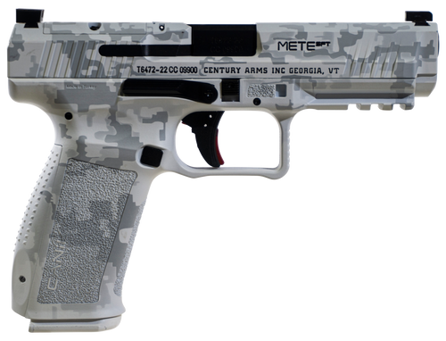 Canik Mete SFT 9mm Luger Pistol 4.46" Barrel 18+1/20+1 Round Arctic Digital Camo Slide Black Grip Polymer Frame