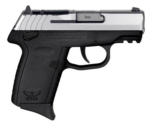SCCY CPX-1 9mm Luger Pistol 3.1" Barrel 10+1 Round Stainless Steel Slide Black Frame