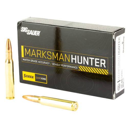 Sig Sauer Marksman Hunter 30-06 Springfield Ammo 165 Grain Sierra GameKing Jacketed Hollow Point Box of 20 - Image 1
