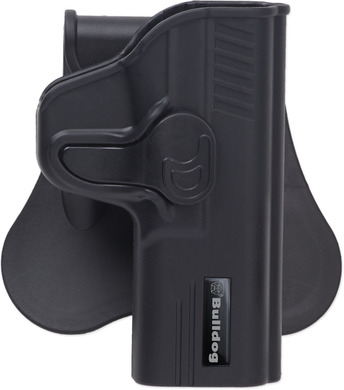 Bulldog Rapid Release Polymer Holster with Paddle, Black, Right Hand