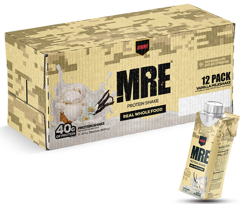 Redcon1 RC1MRERTDVM12 MRE Ready to Drink Vanilla Milkshake 12 Pack