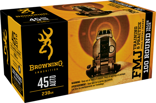 Browning Ammo B191800454 45 ACP 230gr Full Metal Jacket 100 Rounds