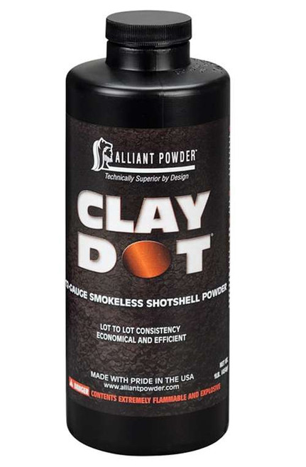 Alliant Clay Dot Smokeless Shotgun Powder 1 lb Alliant Clay Dot Smokeless Shotgun Powder 1 lb