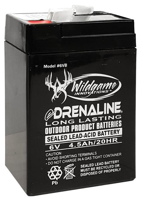 Wildgame Innovations WGIWGIBT0013 Edrenaline Rechargeable Battery Black 6.0 Volts 4.5 mAh