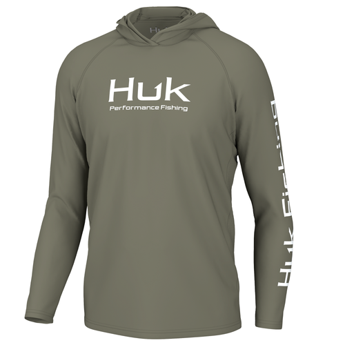 Huk Men's Pursuit Vented Hoodie Moss Medium