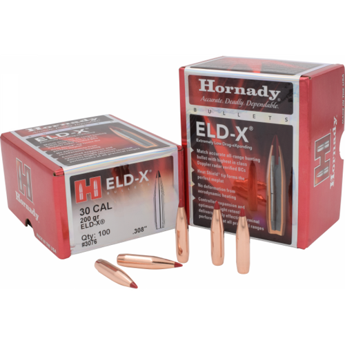 Hornady ELD-X Bullets .30 cal .308" 200gr Heat Shield Tip 100/Box