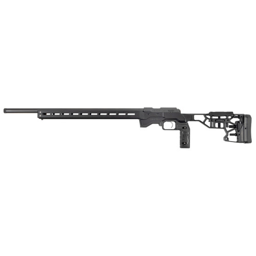 CZ 457 Chassis Bolt Action Rifle 22 Long Rifle 24" Black Threaded Barrel Black Frame Black Skeleton Stock