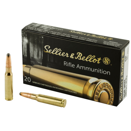 Sellier & Bellot 308 Winchester Ammo 180 Grain Jacketed Soft Point Box of 20 - Image 1