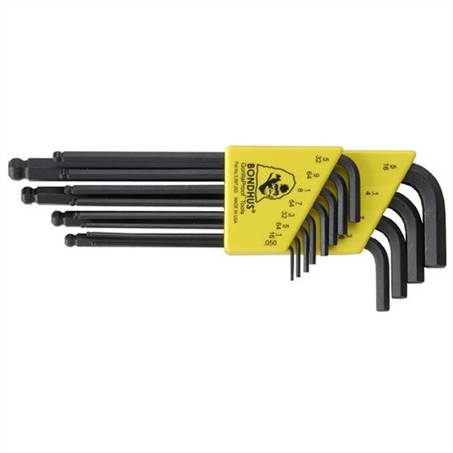 Bondhus Ball End Hex Key Wrench Set .050" to 5/16"