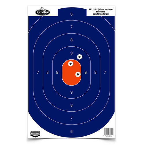 Birchwood Casey Dirty Bird Silhouette Paper Target 12x18 Blue/Orange 50ct