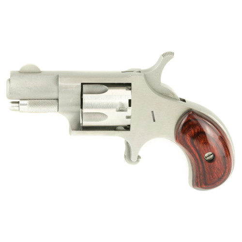 North American Arms Mini-Revolver .22 Short 1 1/8" Barrel 5 Rounds Stainless Steel Frame Wood Grips