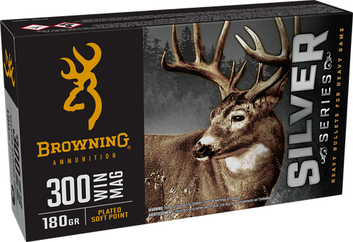 Browning Silver Series 300 Winchester Magnum Ammo 180 Grain Jacketed Soft Point Box of 20