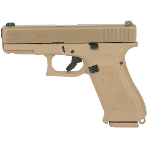 Glock 19x Gen 5 9mm Luger Pistol 4.02" Barrel 17+1 Rounds (3 Magazines) FDE Refurbished - Image 1 Glock 19x Gen 5 9mm Luger Pistol 4.02" Barrel 17+1 Rounds (3 Magazines) FDE Refurbished - Image 1