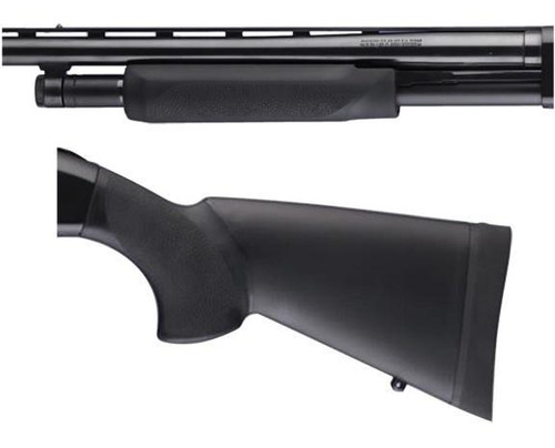 Hogue Rubber OverMolded Stock and Forend Mossberg 500 12 Gauge 12" Length of Pull Synthetic Black Hogue Rubber OverMolded Stock and Forend Mossberg 500 12 Gauge 12" Length of Pull Synthetic Black