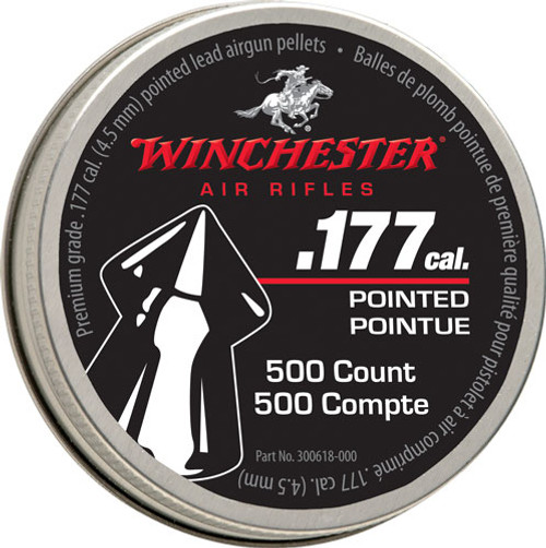 Winchester 177 Caliber Pointed Pellets 500 Count (6-Pack)