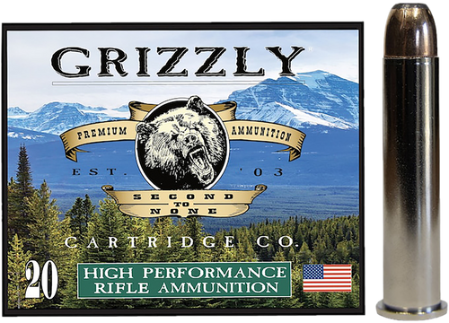 Grizzly Cartridge High Performance Rifle 45-70 Government +P Ammo 350 Grain Bonded Flat Nose Box of 20