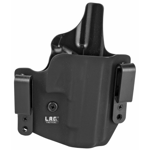L.A.G. Tactical Defender IWB/OWB Holster Right Hand Glock 48 Kydex Black - Image 1 L.A.G. Tactical Defender IWB/OWB Holster Right Hand Glock 48 Kydex Black - Image 1