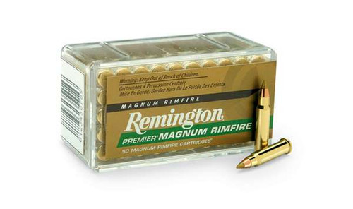 Remington Premier Rimfire .22 WMR Ammo 33 Grain AccuTip-V 2000 fps Box of 50