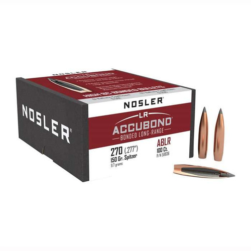 Nosler AccuBond Long Range .270 Caliber 150 Grain Bullets 100 Count