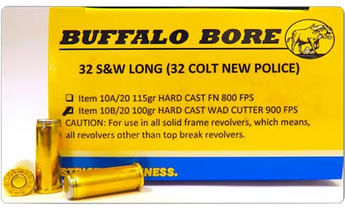 Buffalo Bore 32 S&W Long Ammo 100 Grain Wadcutter Box of 20