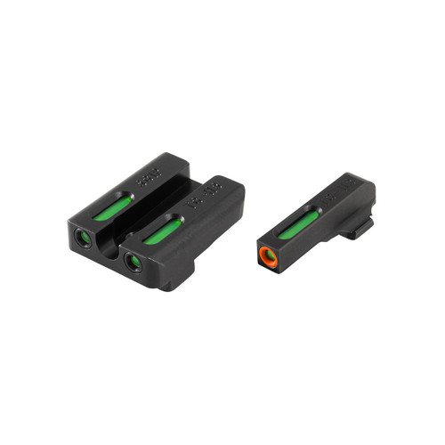 TRUGLO TFX Pro Sight Set Sig Sauer #8/#8 Tritium / Fiber Optic Green with Orange Front Dot Outline