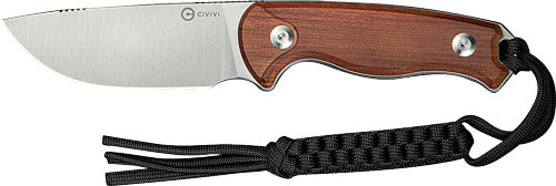 FIXED GUIBOURTIA WOOD/SATINCIVIVI KNIFE TIMBERBARK 3.2" - Image 1
